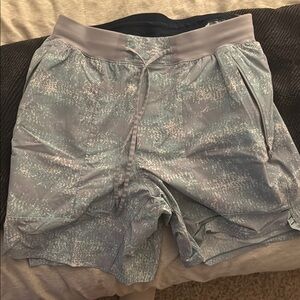 Men's Blue Patterned Shorts